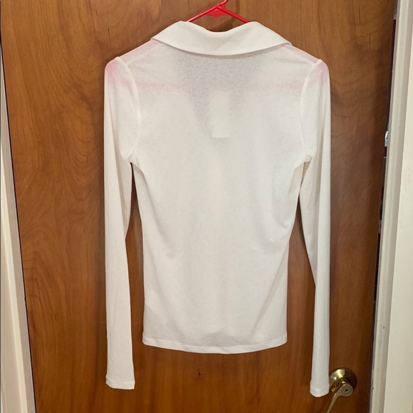 Abercrombie White and Blue Sheer Button Tops - Picture 3 of 6